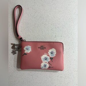 Coach Pink Floral Wristlet
